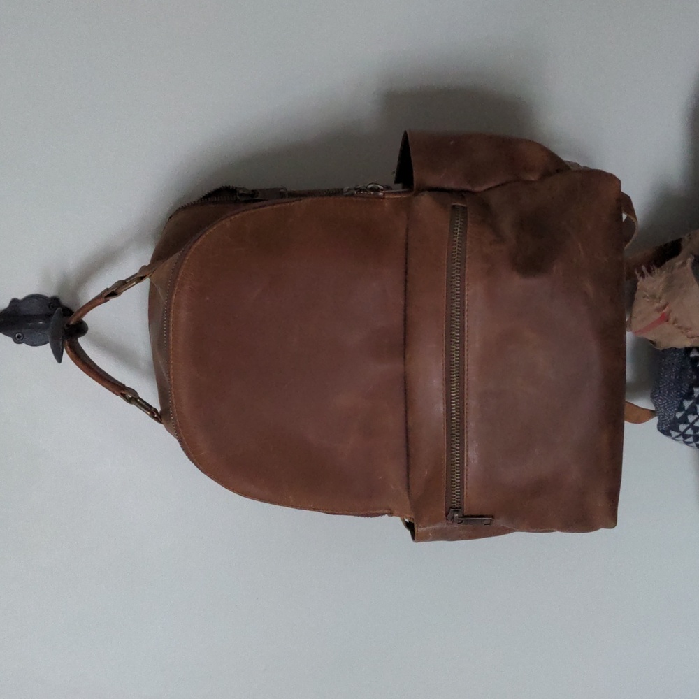Women's Leather backpack Brown rucksack Hides, fits 17" laptop, travel bag